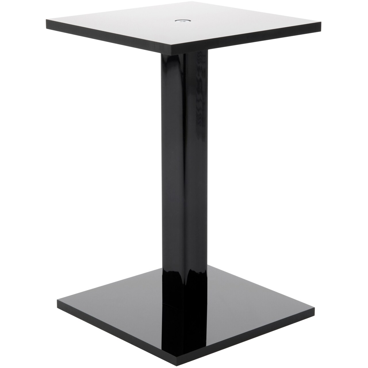 Plymor Black Acrylic Square Barbell Pedestal Display Riser 6.5 inches (Height) x 4 inches (Width) x 4 inches (Depth) (1/4 inches thick)